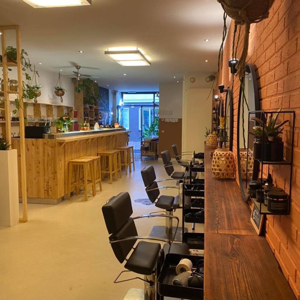 De binnenkant van Kapsalon Green & Gorgeous